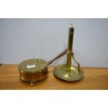 Brass Candle Lamp and a Crumb Catcher