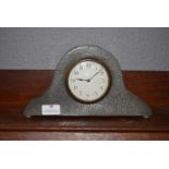 Hammered Pewter Mantel Clock