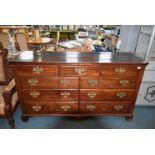 Georgian Mahogany Sideboard with Lifting Lid over Four Drawers on Bracket Feet