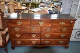 Georgian Mahogany Sideboard with Lifting Lid over Four Drawers on Bracket Feet