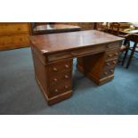 Oak Double Pedestal Desk