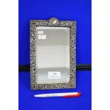 Hallmarked Sterling Silver Framed Beveled Edge Mirror (some faults) - Chester 1901