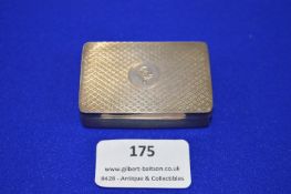 Hallmarked Sterling Silver Snuff Box 1925