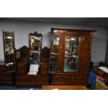 Mahogany Two Piece Bedroom Suite in Arts & Crafts Style Comprising of Wardrobe and Dressing Table