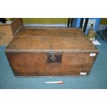 Victorian Pine Box with Original Fittings and Candle Box