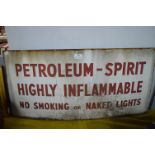 Enamel Sign "Petroleum-Spirit"