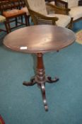 Victorian Oval Mahogany Wine Table on Tripod Base