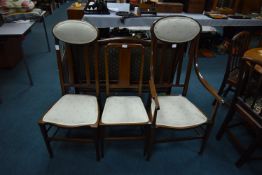 Three Inlaid Mahogany Chairs