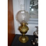 Hinks Morton Antique Brass Oil Lamp