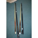 Two Snooker Cues; Sydney Smith and Joe Davis