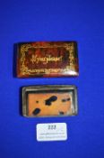 Two Victorian Snuff Boxes Including One Papier-Mache "If You Please"