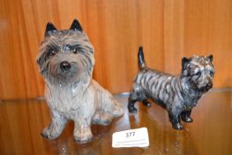 Sylvac Terrier and a Doulton Terrier