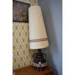 Large Vintage Fat Lava Lamp with Tall Cream Shade
