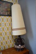 Large Vintage Fat Lava Lamp with Tall Cream Shade