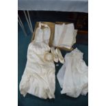 Vintage Wedding Dress, Shoes, and Christening Gowns