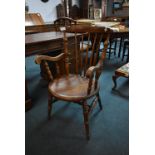 Elm Stick Back Windsor Style Chair with Arms