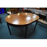 Bending Mahogany Circular Dining Table with Leaf
