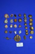 Military Cap Badges, Enamel Badges, etc.