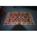 Wool Rug in Red and Gold 6ft x 4ft