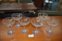 Set of Six Babycham Glasses