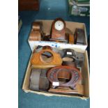 Two Boxes of Mantel Clock Cases