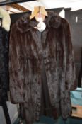 Fur Coat with Matching Hat (repair to armpit lining)