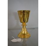 18k Gold Ecclesiastical Goblet by A. E. Jones, Birmingham 1971, ~325g