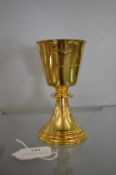 18k Gold Ecclesiastical Goblet by A. E. Jones, Birmingham 1971, ~325g