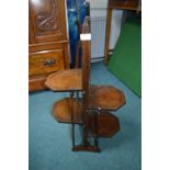 1930's Oak Folding Cake Stand