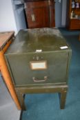 Metal Single Drawer Filing Cabinet on Stand with Key