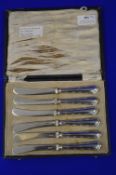 Set of Hallmarked Silver Silver Handled Tea Knifes - Birmingham 1919