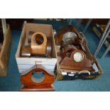 Two Boxes of 1930's Mantel Clocks for Restoration