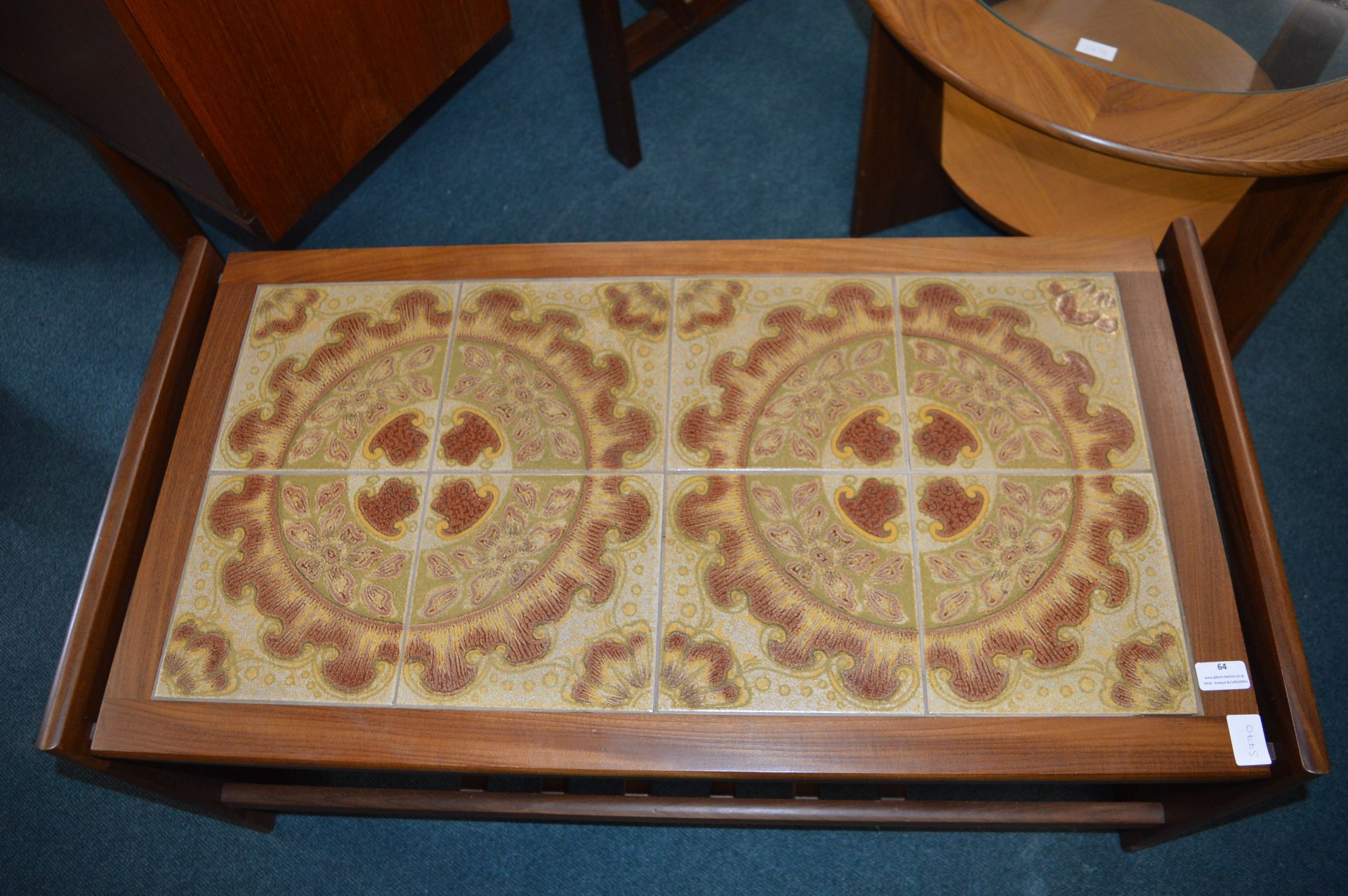 1970's Coffee with Inlaid Tile Top - Image 2 of 2