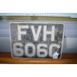 Aluminium Vehicle Registration Plate FVH 606C