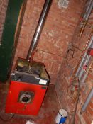 *Oil Fired Central Heating Boiler with Copper Piping Radiators as Fitted Throughout the