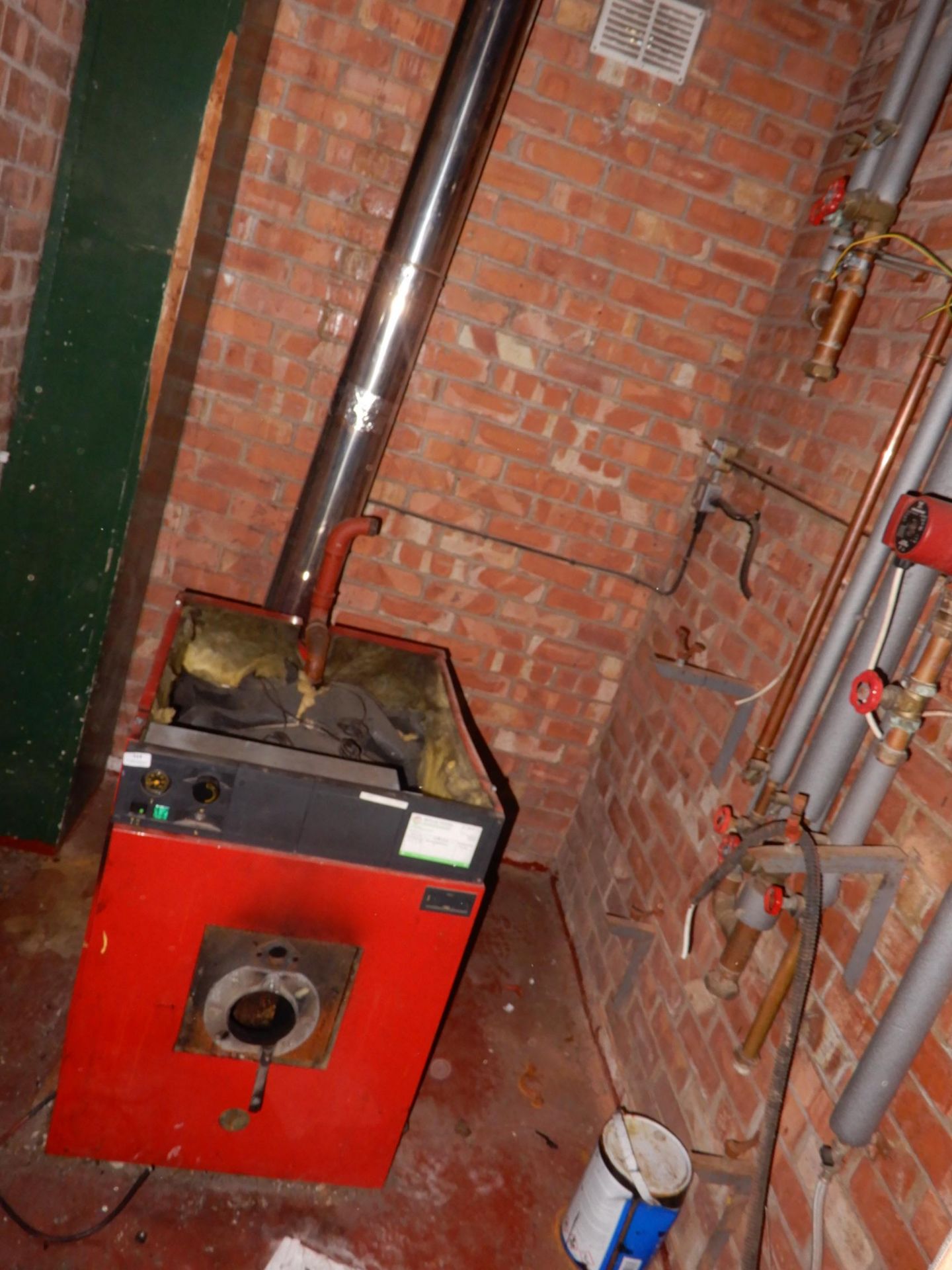 *Oil Fired Central Heating Boiler with Copper Piping Radiators as Fitted Throughout the