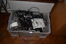 *Box of Assorted Computer Leads, Mice, etc.
