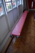 *Aluminium Framed Gym Bench with Red Upholstered T