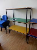 *Three Grey School Tables with Heatproof Tops