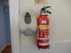 *Wet Chemical Fire Extinguisher and a Hand Sanitiser Dispenser