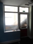 *uPVC Fire Exit Door with Frosted Glass Panels ~2m wide ~2.6m high