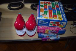 *Assorted Children's Board Games, Two Toy Sewing M