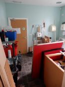 *Contents of Caretakers Storeroom to Include Four Flush Ceiling Lights, Ceramic Wash Basin with