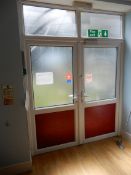 *uPVC Double Door with Frosted Glass Panel Over ~2.6m high 2m wide