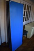 *Aluminium Framed Folding Table with Blue Top