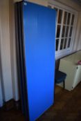 *Aluminium Framed Folding Table with Blue Top