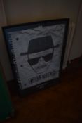 *Framed Picture Depicting "Heisenberg" Breaking Ba