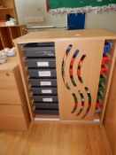 *Set of Plastic Storage Drawers in Cabinet