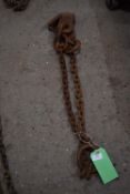 *Pair of Lifting Chains with Spade Hooks