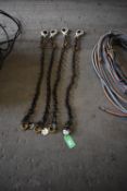 *Set of Four 5.3-ton 13mm Chain with Hooks Suitabl